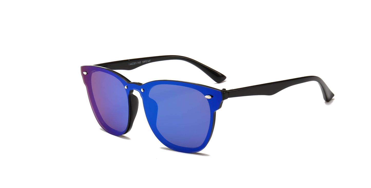Sleek Rimless Mirrored Sunglasses