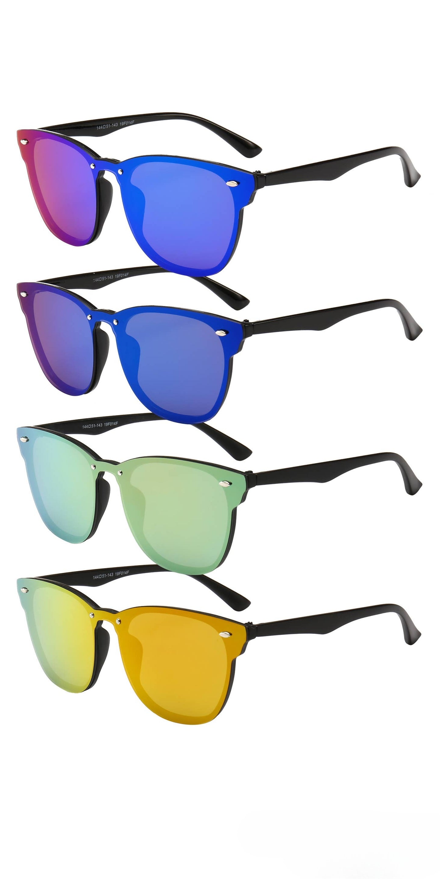 Sleek Rimless Mirrored Sunglasses