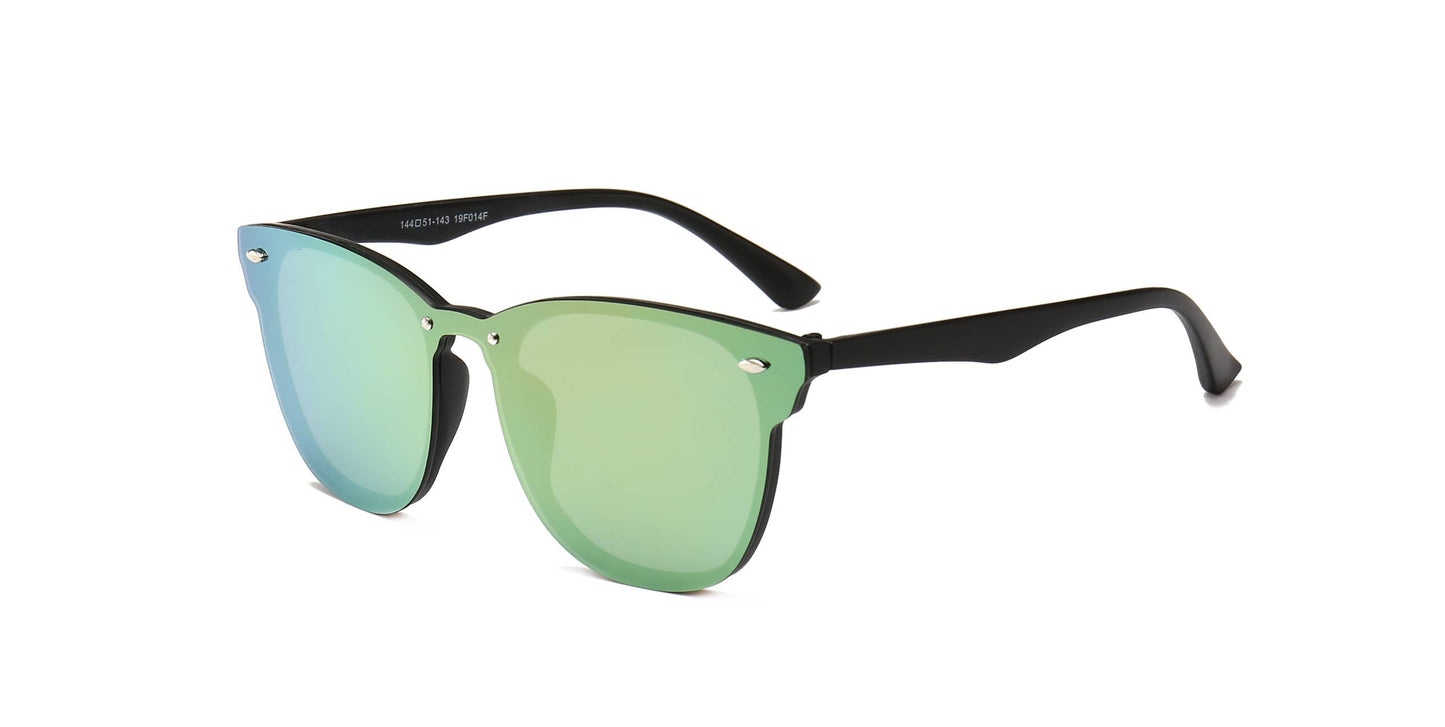 Sleek Rimless Mirrored Sunglasses