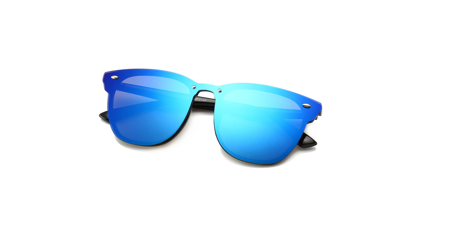 Sleek Rimless Mirrored Sunglasses