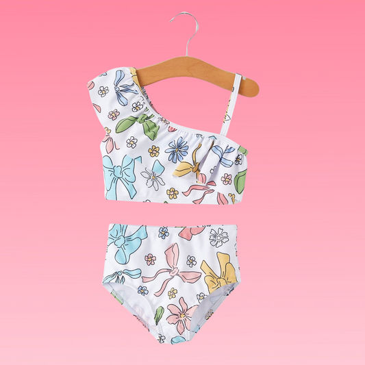 Bow & Bloom Girls Two-Piece Swimsuit