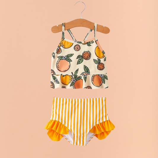 Citrus Splash Girls Two-Piece Swimsuit