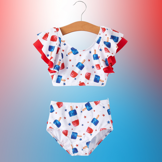 Rocket Pop Ruffle Two-Piece Swimsuit