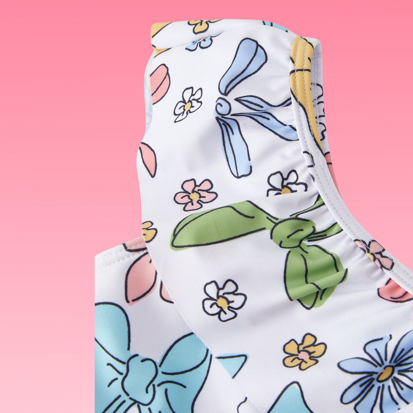 Bow & Bloom Girls Two-Piece Swimsuit