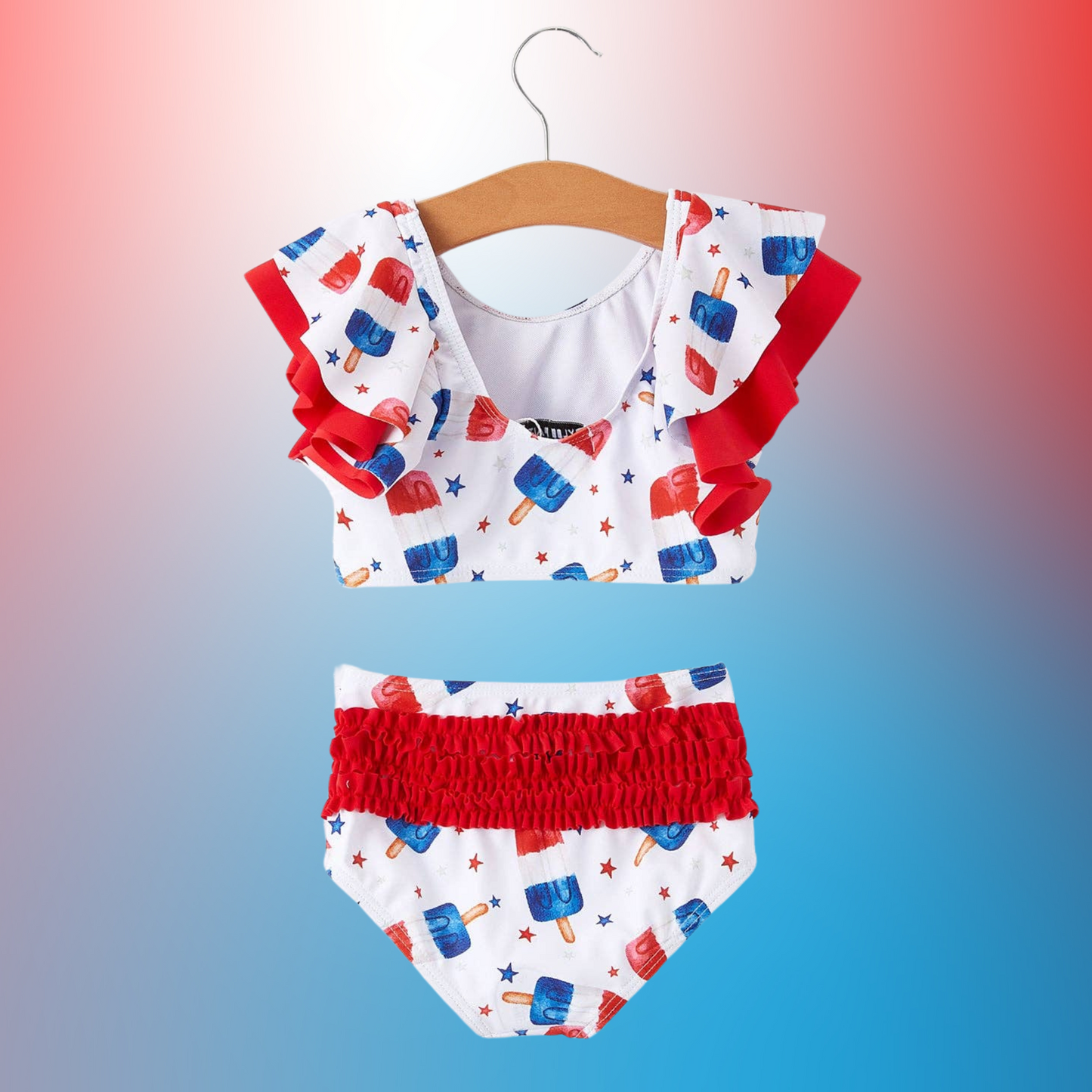 Rocket Pop Ruffle Two-Piece Swimsuit