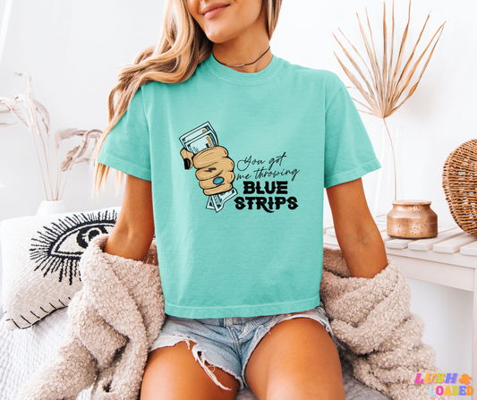 Blue Strips - Boxy Tee