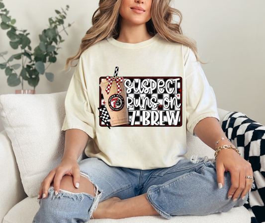 Suspect Runs on 7Brew T-Shirt