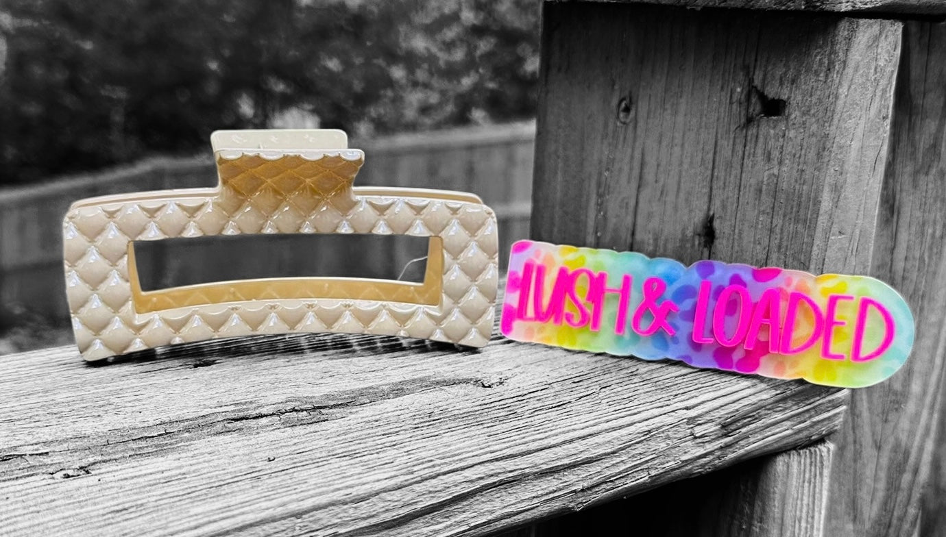 Embossed Jumbo Hair Claw