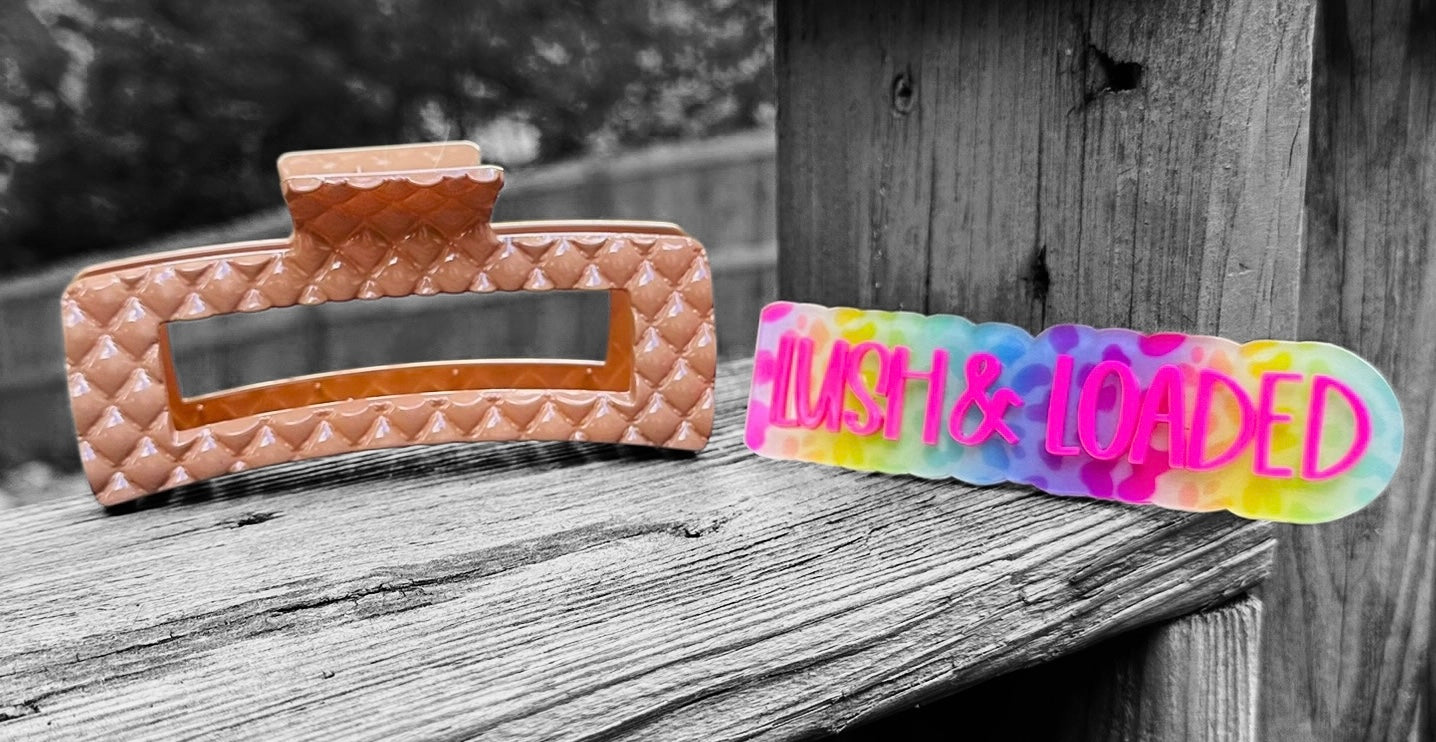 Embossed Jumbo Hair Claw