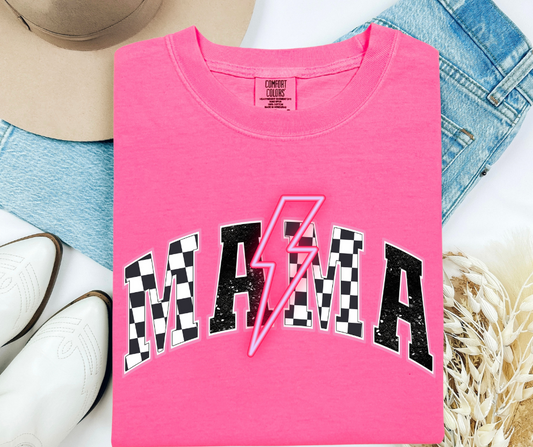 Pink Neon Mama Comfort Color Tee