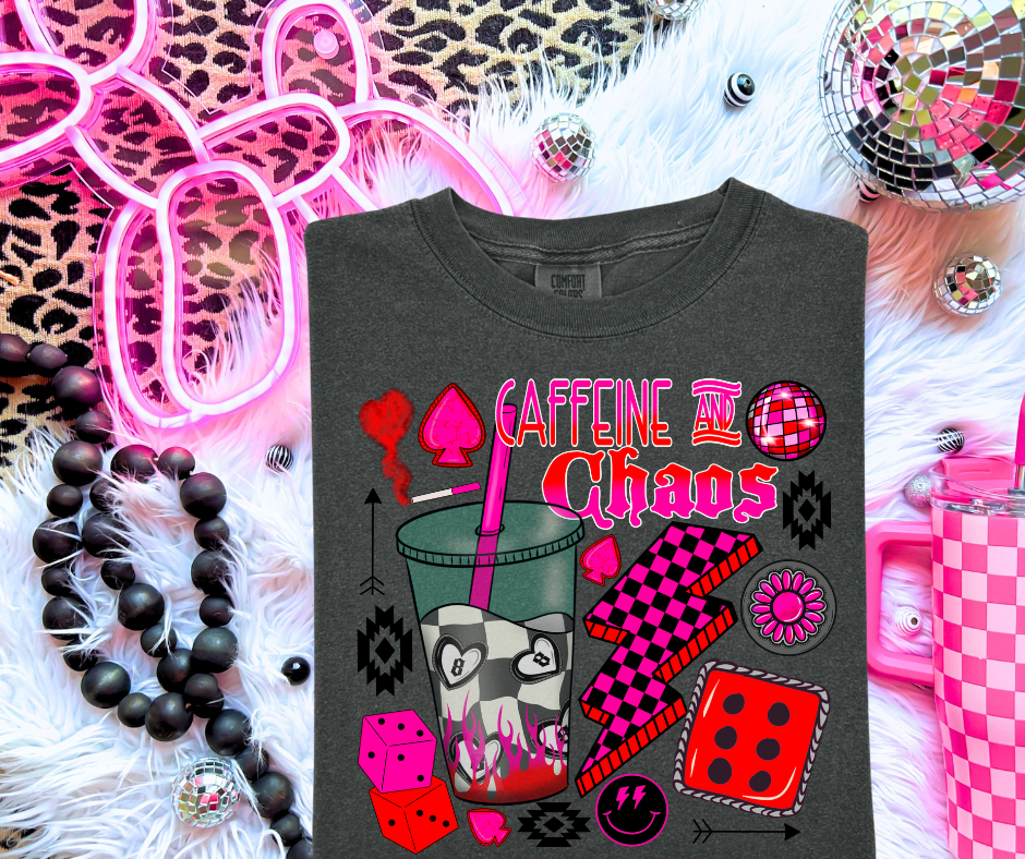 Caffeine & Chaos Comfort Color Tee