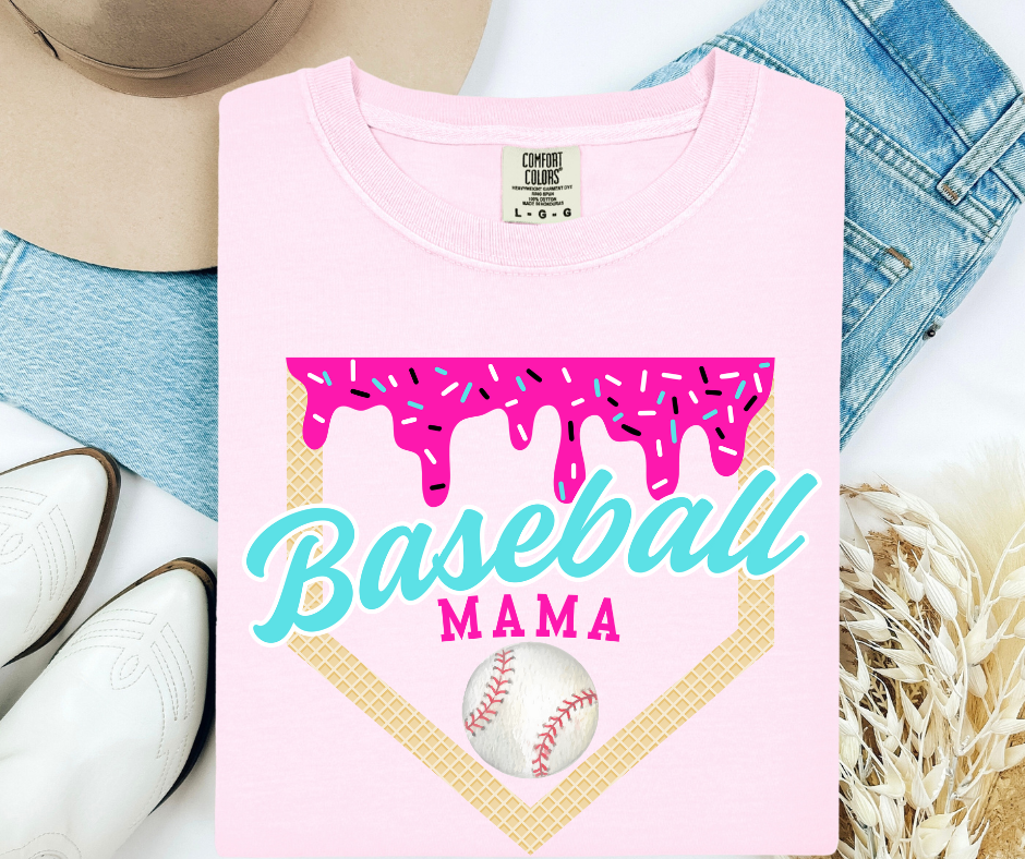 Baseball Mama Comfort Color Tee
