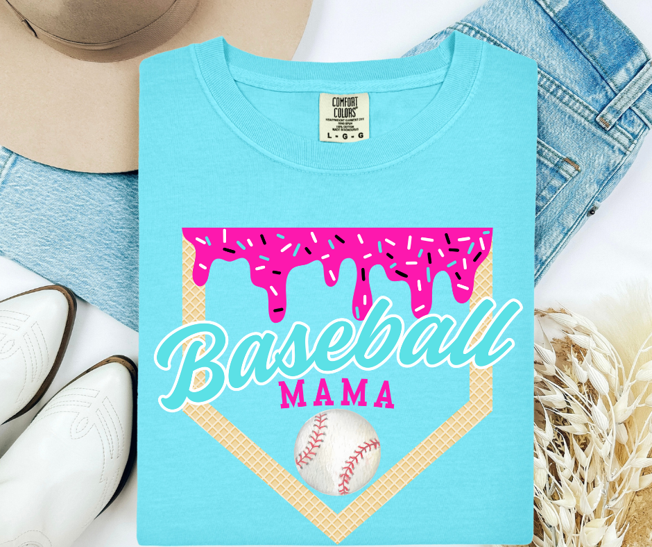 Baseball Mama Comfort Color Tee
