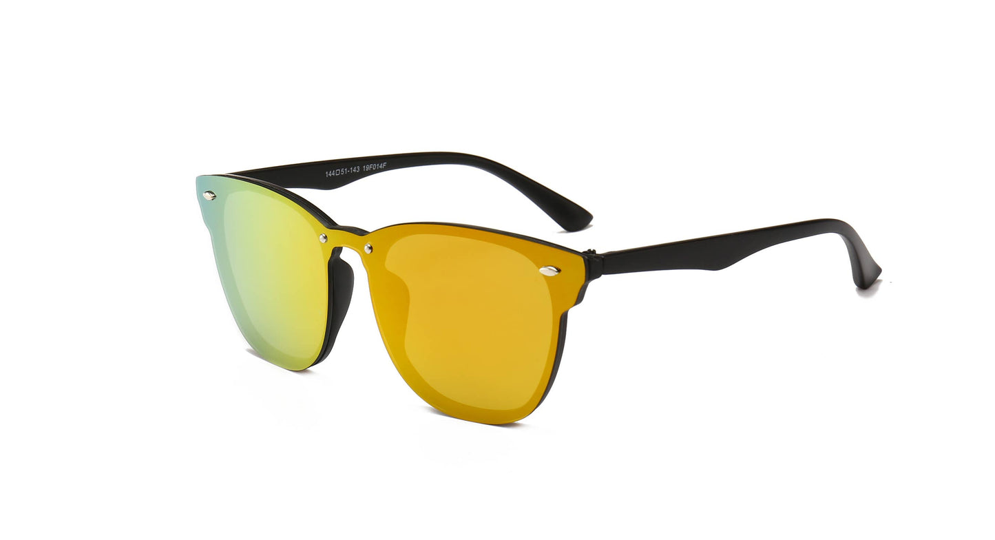 Sleek Rimless Mirrored Sunglasses